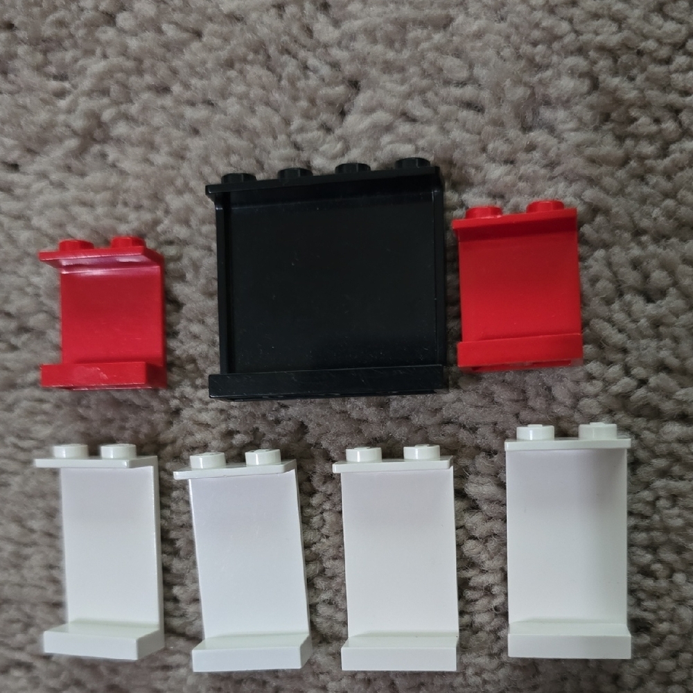 LEGO Building Block Set with Red, Black, White, and Blue Pieces - Picture 3 of 5